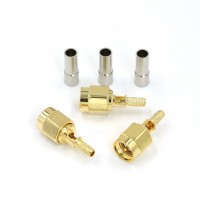 Sky Window SMA Male Plug Crimp Type RF Connector for Rg316/Rg58 Cable for Communication